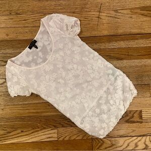 Rag & Bone lace mesh short sleeve tshirt